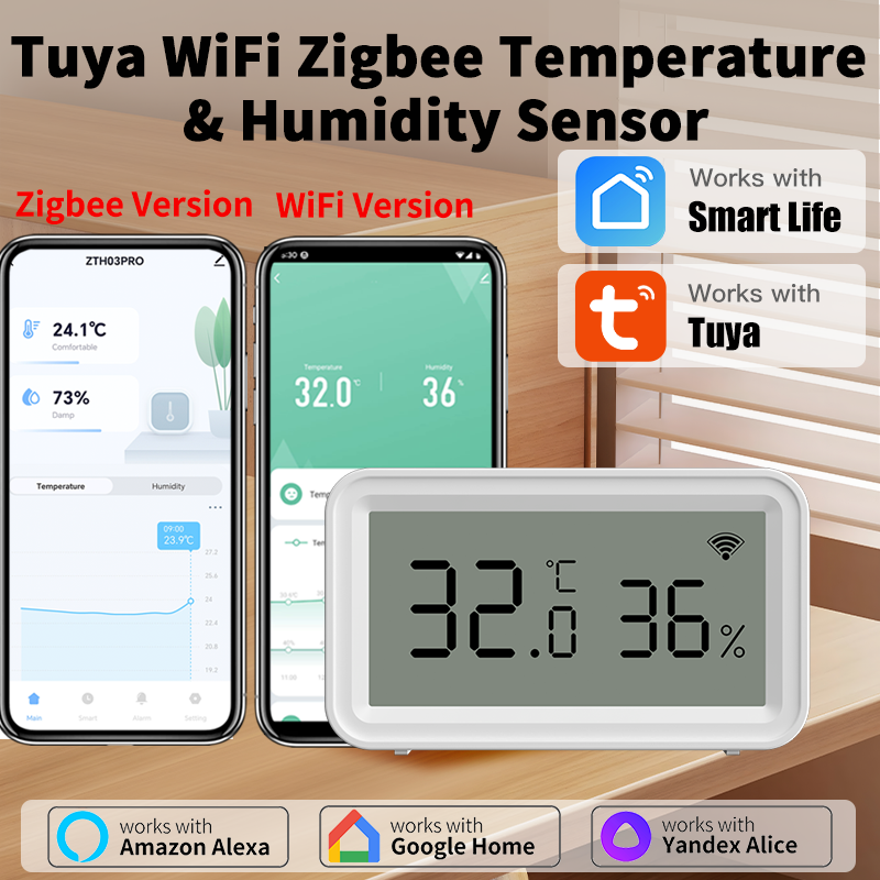Smart Home App - Tuya Zigbee WiFi Thermometer Hygrometer Temperature