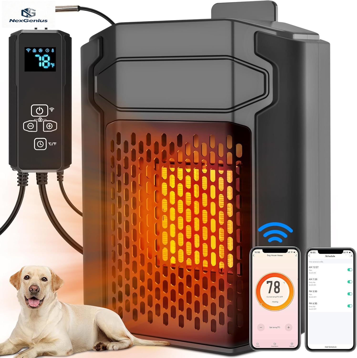 Wifi Thermostat - Dog House Heater with Thermostat &