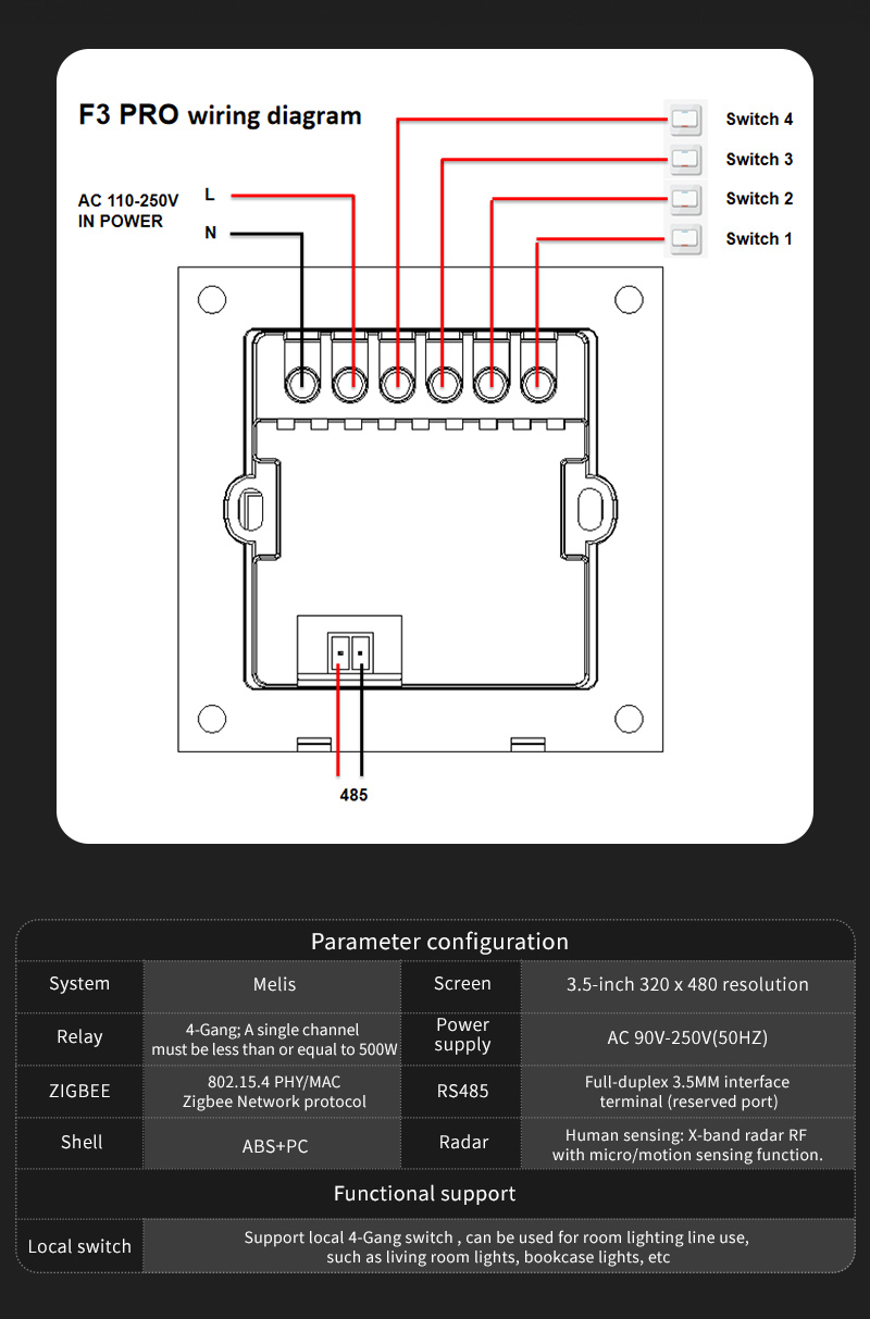 4 Gang Zigbee Smart Life Smart - Smart Home App reseña y precio