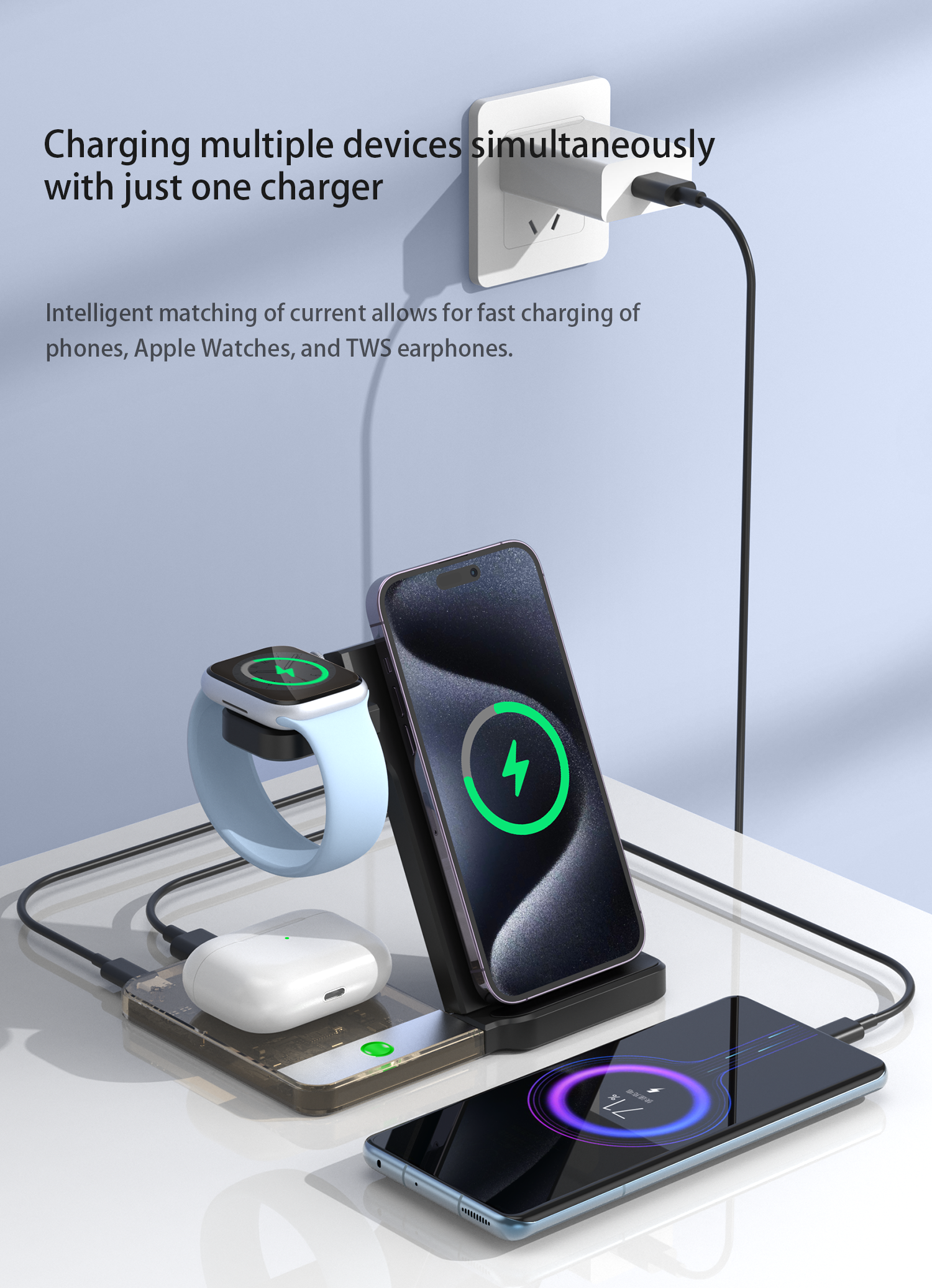 Magnetic Wireless Charger 5 in - Smart Night Light reseña y precio