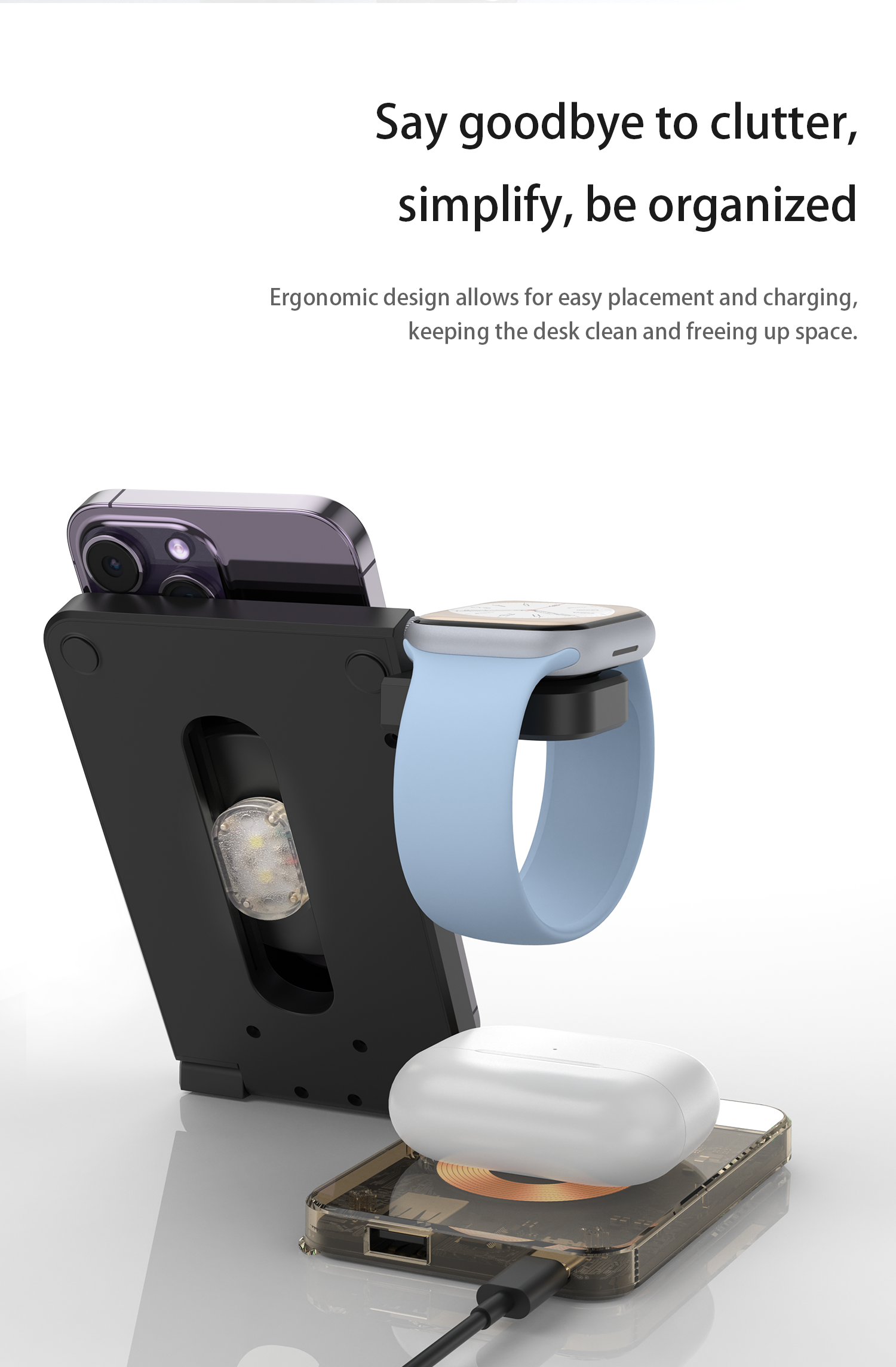 Magnetic Wireless Charger 5 in - Smart Night Light reseña y precio
