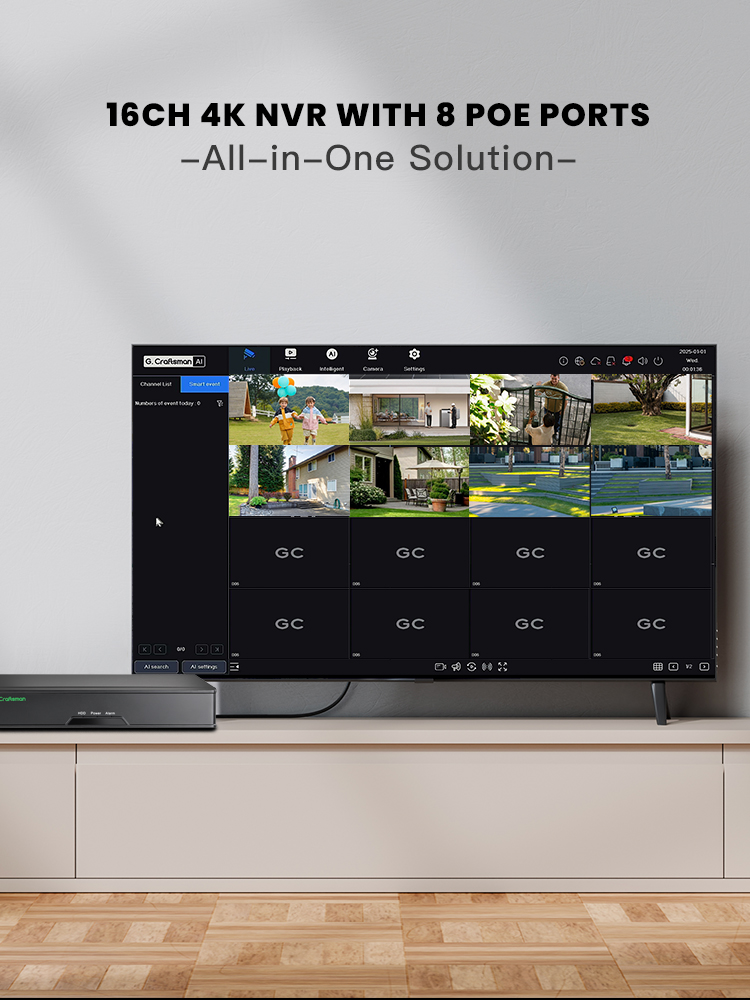 C-R,8CH POE Network Video Reco - Smart Home Microsoft reseña y precio