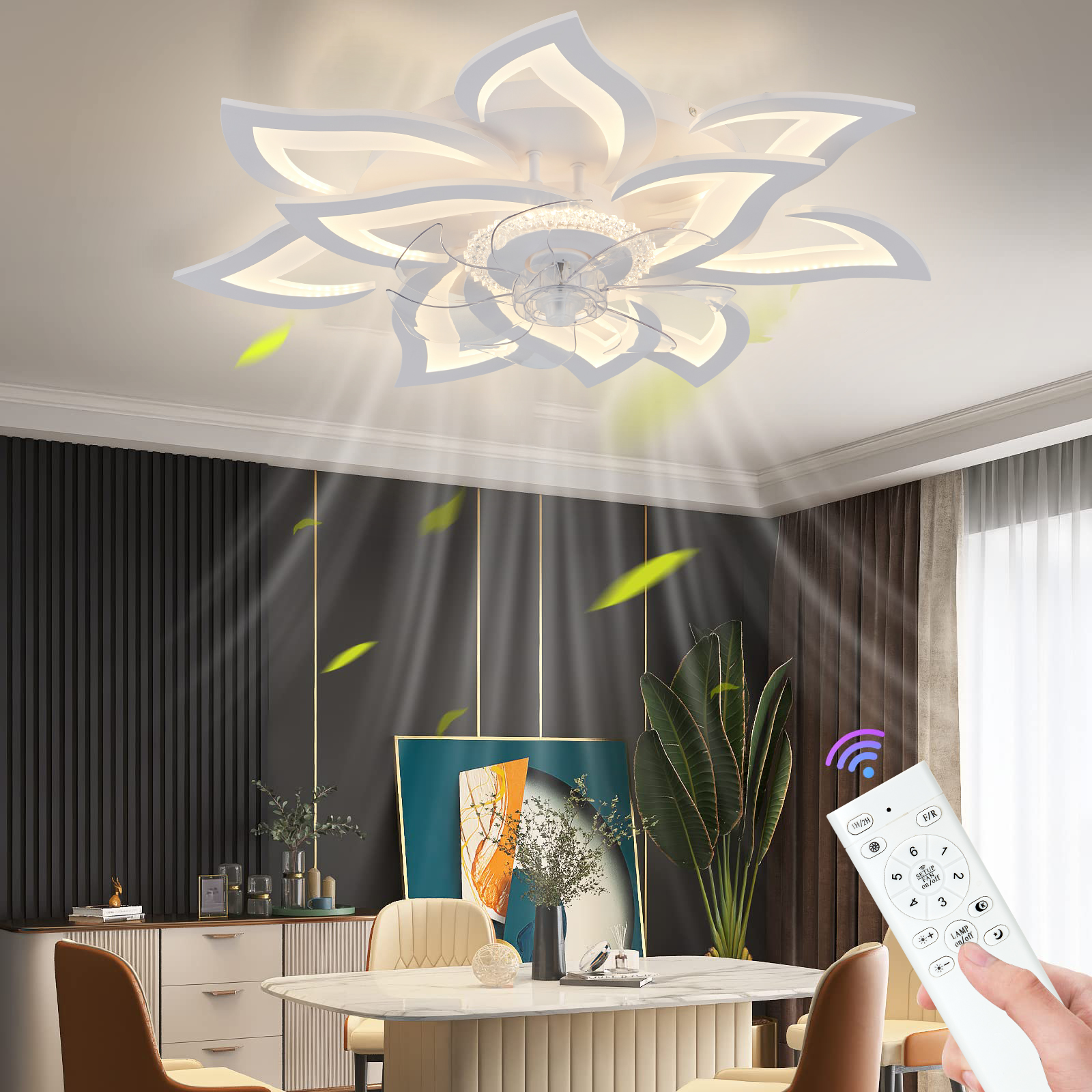 Lotus Led Ceiling Fan with Sma - Smart Home Ventilation reseña y precio