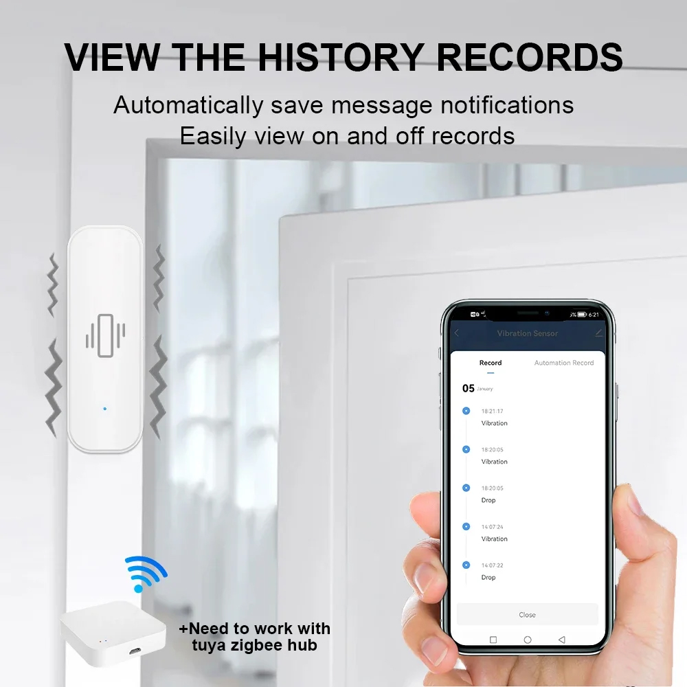 Smart ZigBee Vibration Sensor  - Smart Home Project reseña y precio