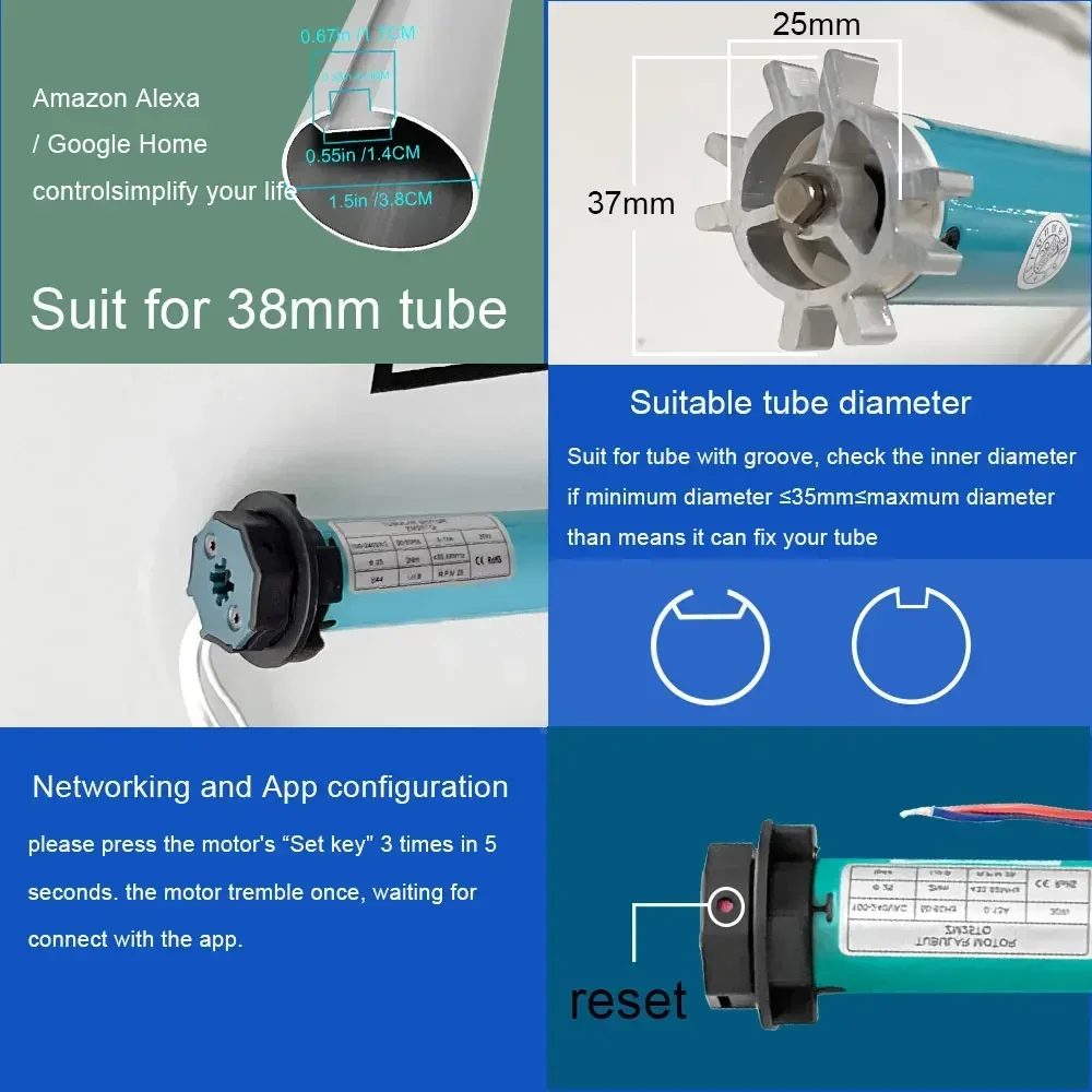 SZMYQ 25mm 2N Tuya Smart Curta - Smart Home App reseña y precio