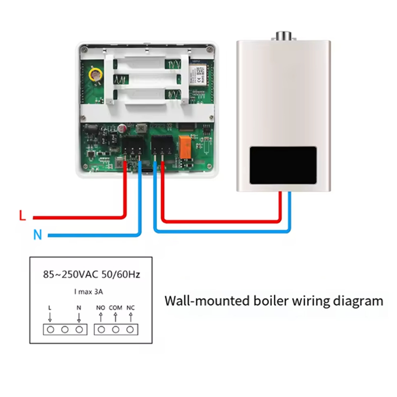 B04C-Battery-Powered Tuya Smar - Wifi Thermostat reseña y precio