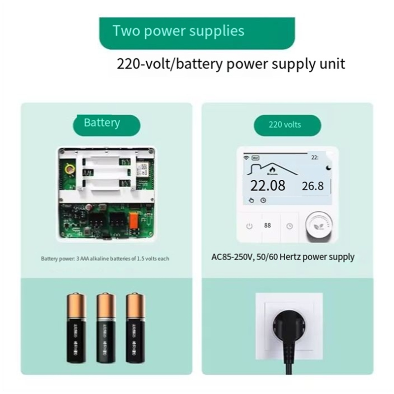 B04C-Battery-Powered Tuya Smar - Wifi Thermostat reseña y precio