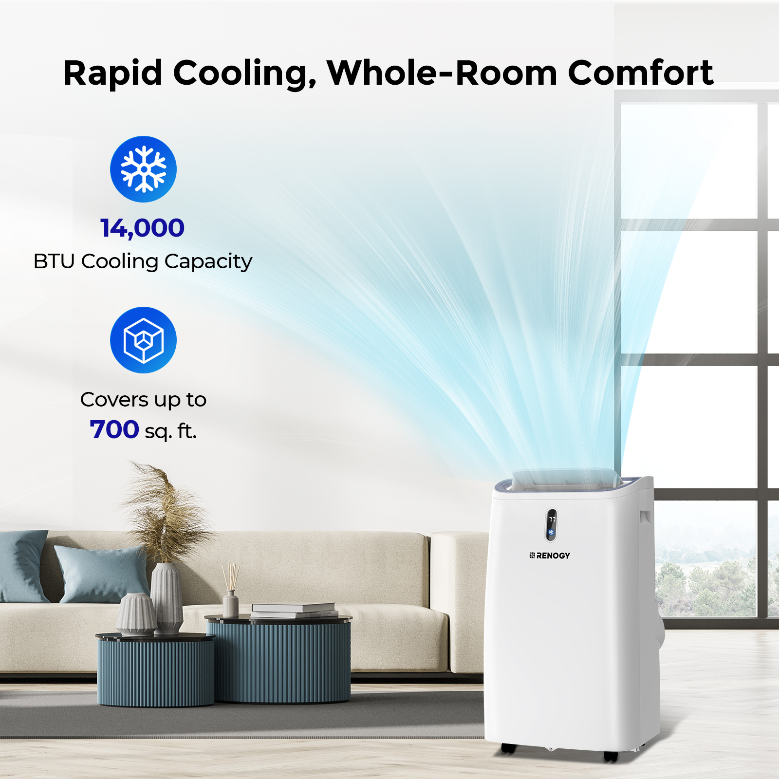 Renogy 14000 BTU Portable AC,  - Smart Home Office reseña y precio
