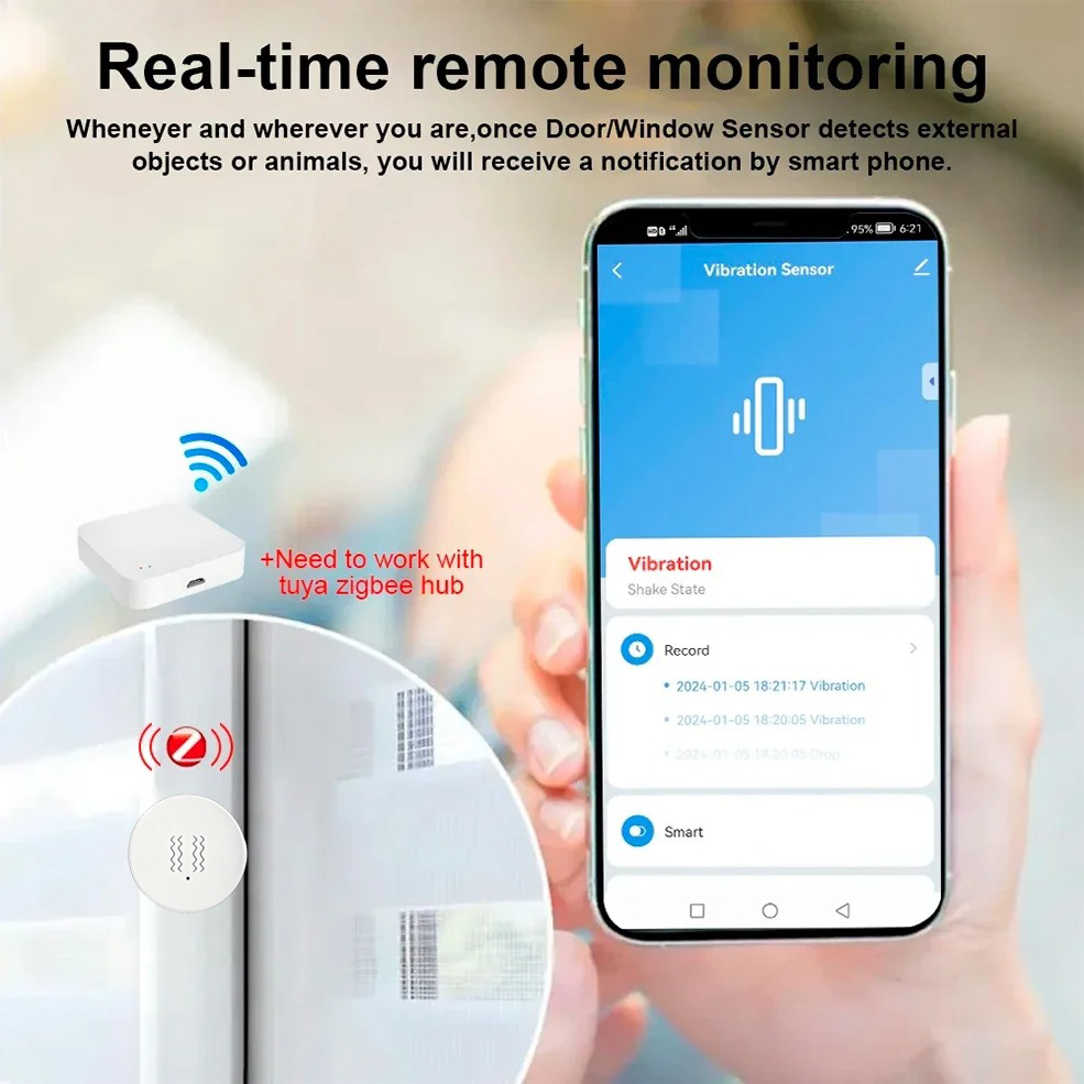 Tuya ZigBee Smart Vibration &  - Smart Home Setup reseña y precio