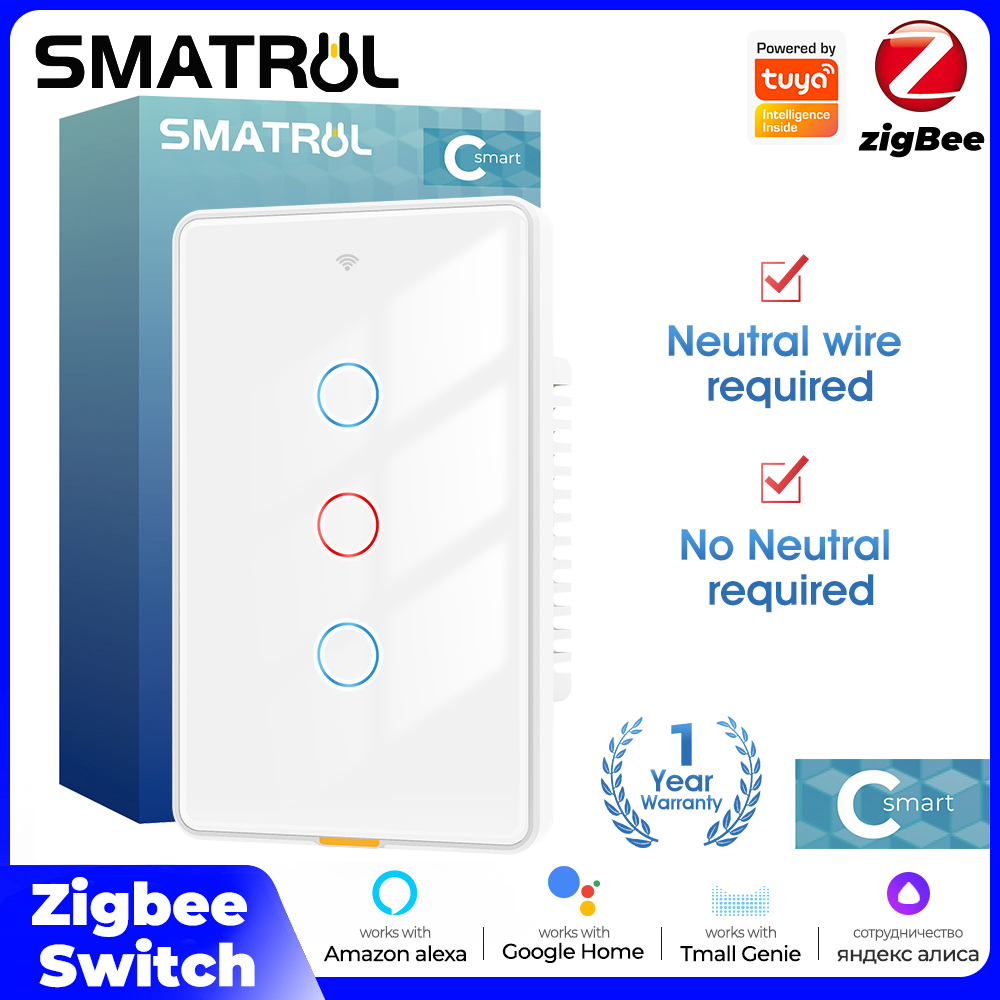 Tuya Zigbee Smart Light Touch  - Tuya Smart Switch reseña y precio