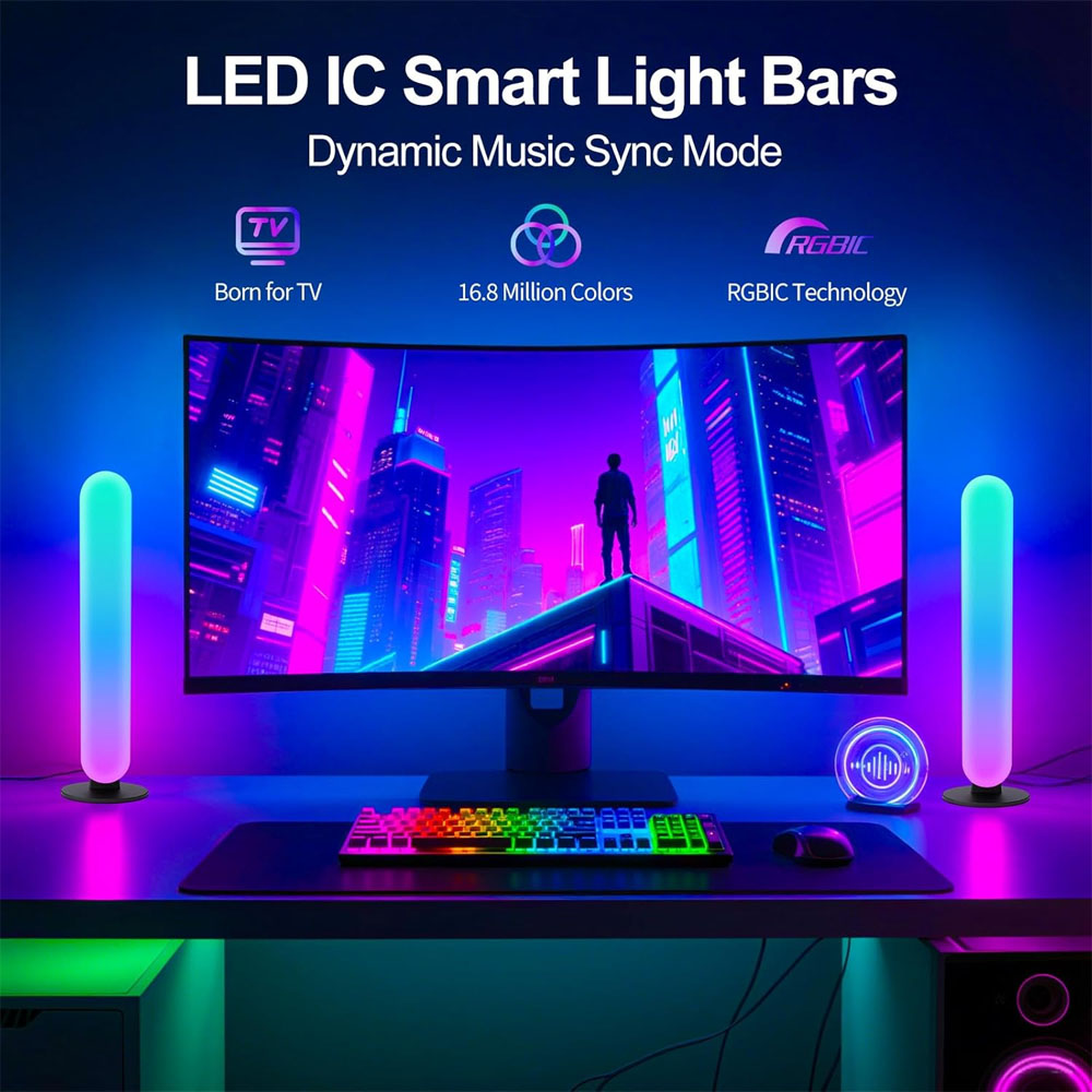 1/2/3Pcs Smart LED Light Bar,1 - Smart Home App reseña y precio