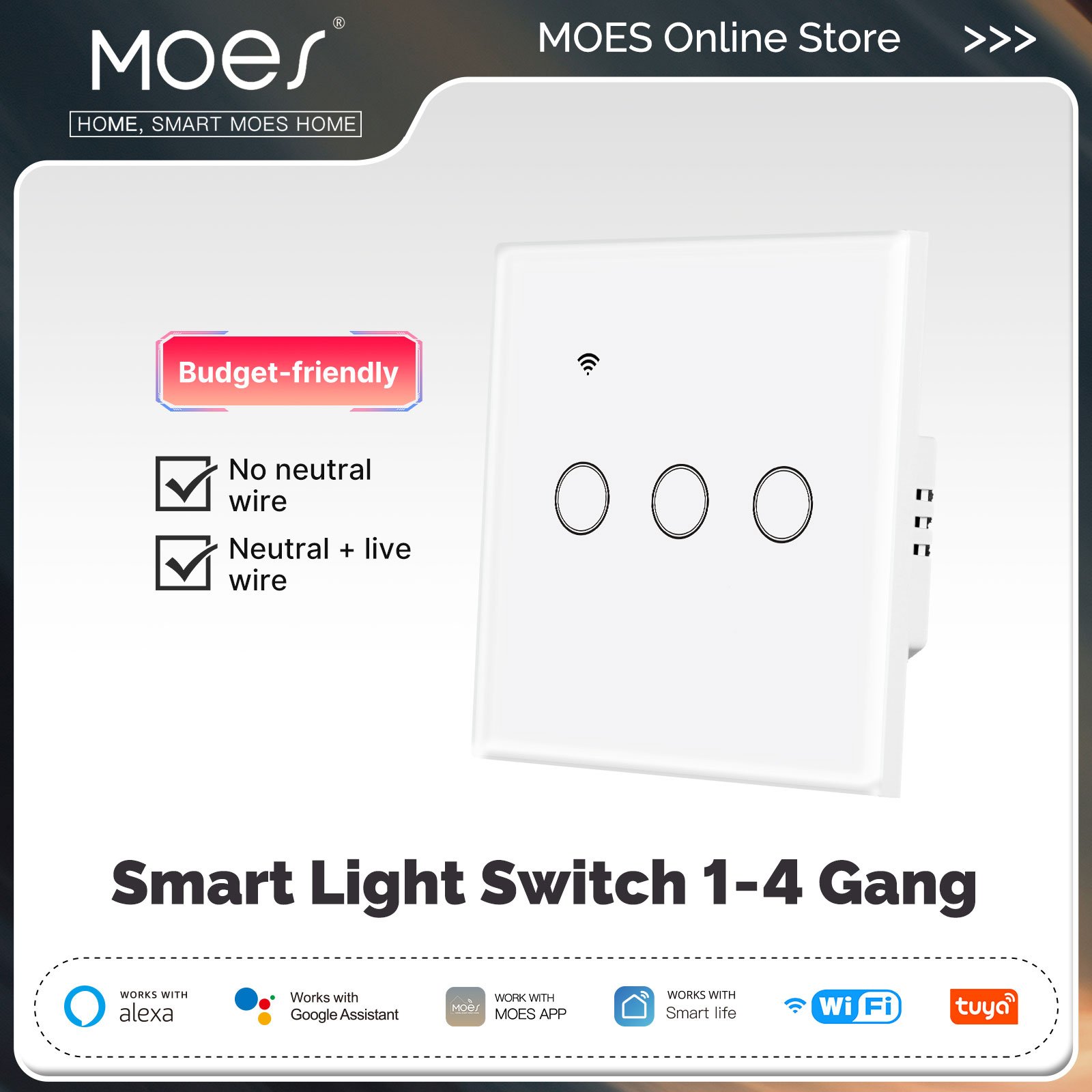 Tuya WiFi Smart Light Switch G - Tuya Smart Switch reseña y precio