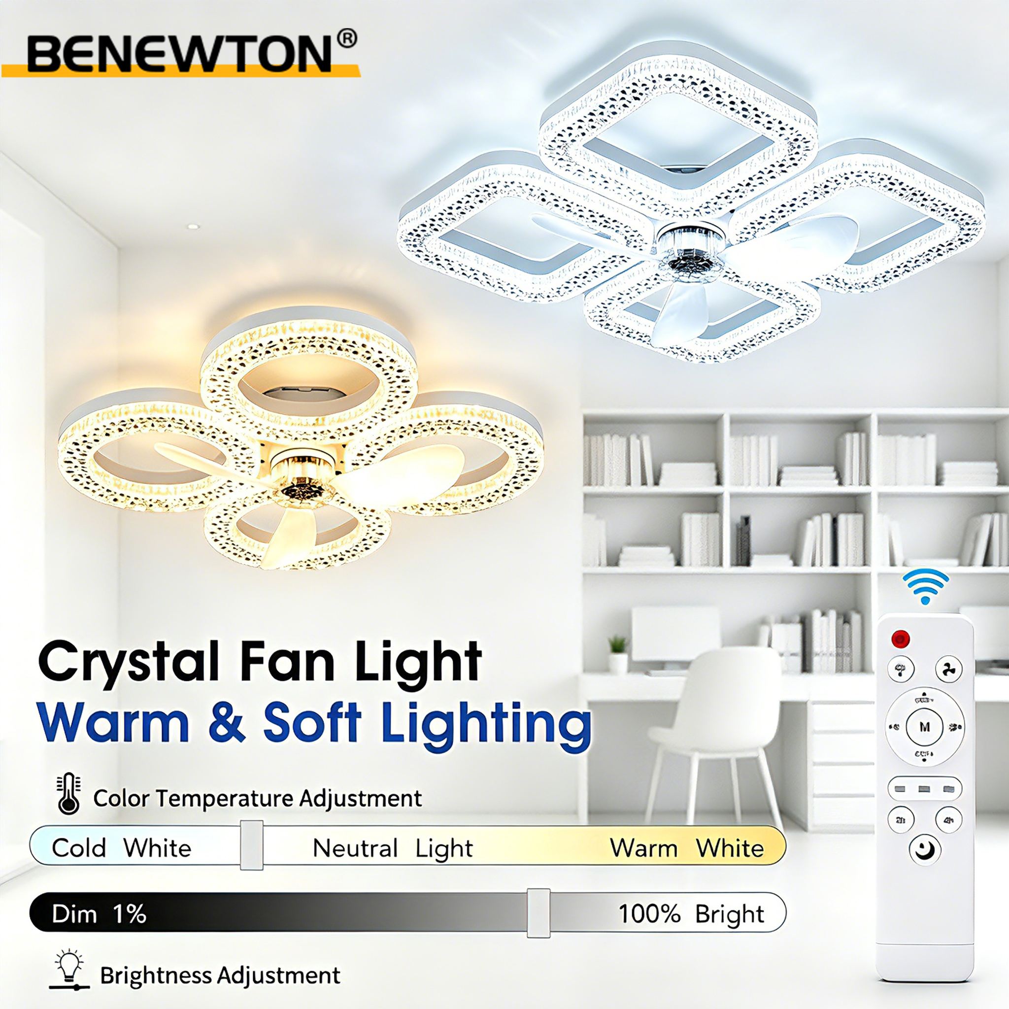 Modern Ceiling Fan with Light  - Smart Home Ventilation reseña y precio