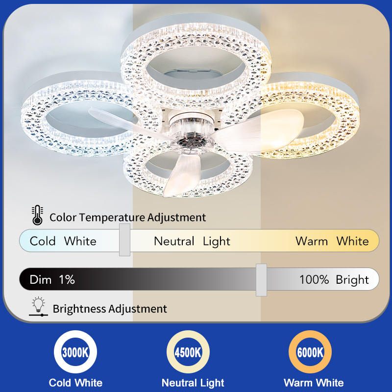 Modern Ceiling Fan with Light  - Smart Home Ventilation reseña y precio