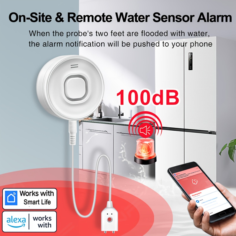 YNF Smart WiFi Water Leak Dete - Smart Home Setup reseña y precio