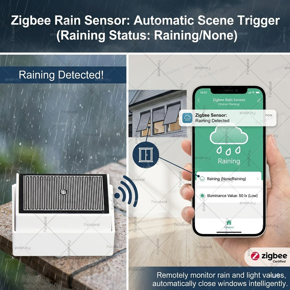 Zigbee Rain Sensor with Bright - Smart Home Setup reseña y precio